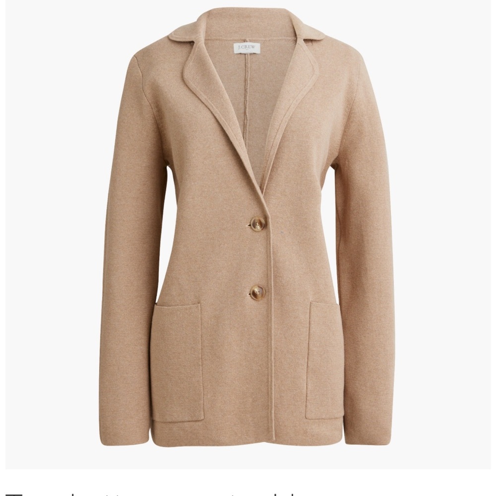 J Crew Two Button Sweater Blazer in Large